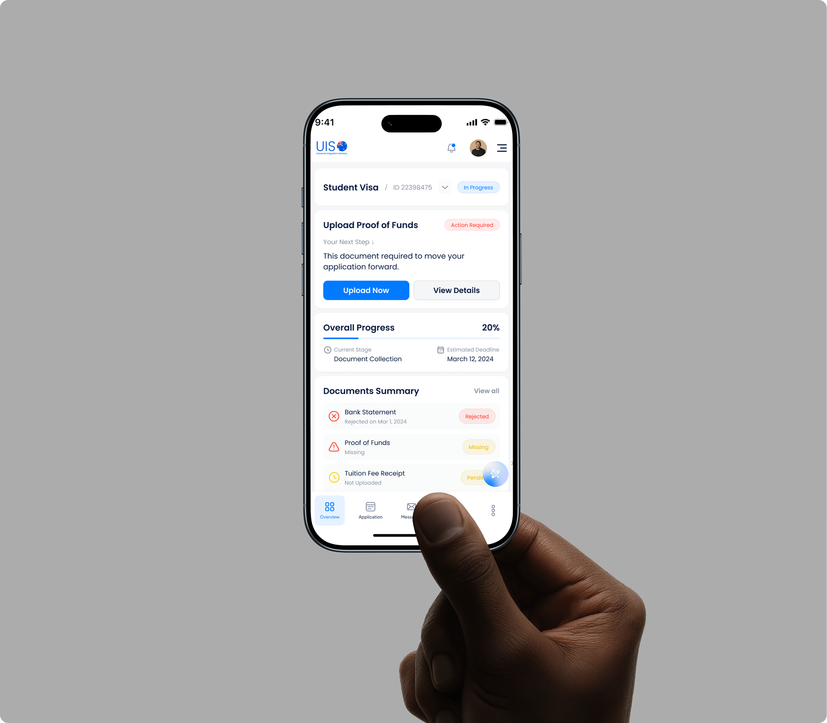 Mobile mockup shoing web app dashboard